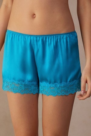 Intimissimi Silk Shorts Blauw | PBEQX46623